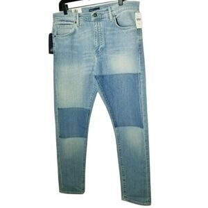 Levi's Made &‎ Crafted Twig High Slim Jeans Size 32 Light Wash Patchwork Denim